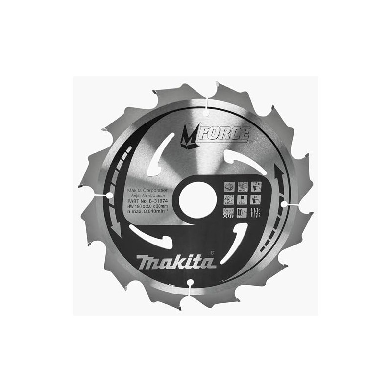 Makita B-31974 MForce Saw Blade 190x30x12T
