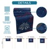 July 4th Table Runner Cotton Linen Fireworks Celebration Patriotic Americana