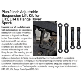 LRNJ ADJUSTABLE 2 SETTINGS SUSPENSION LIFT RODS KIT COMPATIBLE WITH LAND ROVER LR3 / DISCOVERY 3 2005-2009 & LR4 / DISCOVERY 4 2010-2016 & RANGE ROVER SPORT L320 2005-2013, PART# DA7531 / DA7531BLACK