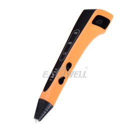 Discountinkllc 3D LCD Printing Pen Crafting Drawing Arts Printer PLA ABS PCL All in One Pen - Orange Pen