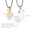 Wolentty Couple Fox Necklace - Stainless Steel Fox Couples Necklaces