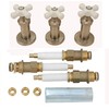 Re-modeling Kit, Fit Price Pfister Shower, with Porcelain Cross Handles,