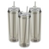COOL GEAR 3-Pack 22 oz Modern Tumbler with Reusable Straw