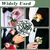 Hzopcw 20pcs Boutonniere Safety Pins, Plastic T-Shaped Boutonniere Clips, Triangle
