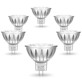 ALIDE Short MR16 GU5.3 LED Bulbs 3W(Height 1.9inch),Replace MR16 20W 30W Halogen,12V Low Voltage,2700K Soft Warm White MR16 Spotlight Bulb for Outdoor Landscape Yard Track Lighting,300lm,38 Deg,6 Pack