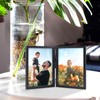 ORIVAN 2 Pack 4x6 Double Picture Frames Hinged Folding Photo