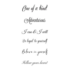 I Am Grateful, I Am Fearless Inspirational Temporary Tattoos 5 Sheets of 4.02x6.02in 5 Sheets of 3x4in Temporary Tattoos