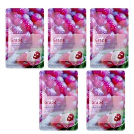 5 pcs Grape Mask, Face Mask Set for Women, Daily Care Face Sheet Mask