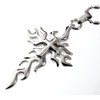 R.H. Jewelry Stainless Steel Men's Fire Cross Pendant Necklace