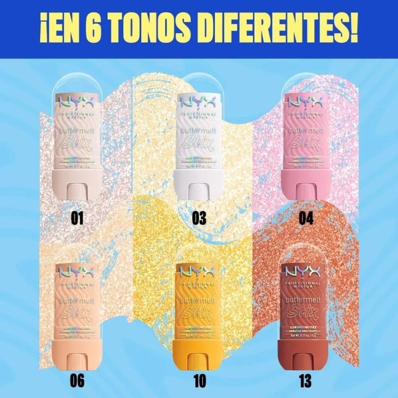 NYX PMU Iluminador Buttermelt Glaze Stix, 5gr