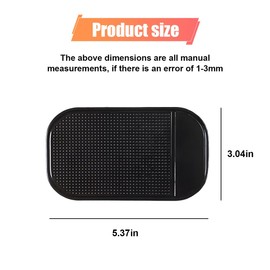 ZIMISI Car Dashboard Non-Slip Mat, Multifunctional Anti-Slide Sticky Dash Pads, Universal Auto Interior Accessories for Cell Phone, Radar Detector, Glass, Key, GPS, Coin, Mirror (5PCS)