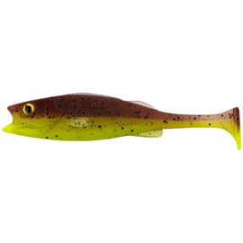 LMAB KØFI Perch Shad 7 cm (Kofi) Colour Green Pumpkin Chartreuse