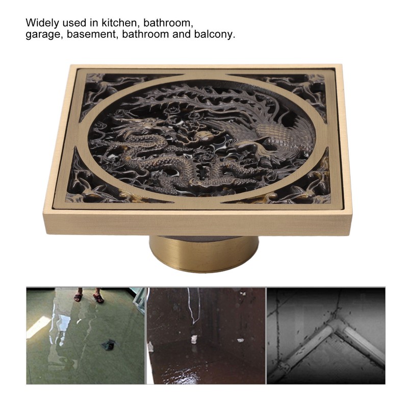 Antique Deodorant Floor Drain European Style Square Shower Floor Drain