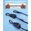 48" Heavy Duty Adjustable Carabiner Bungee Cord with Hooks, Easy