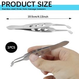 Expressor Forceps Stainless Steel Arita, Meibomian Gland Expressor Eyelid Massage Professional Face Care Craft Tools Forceps Eyelid Forceps for Dredge Gland Secretory Duct of Eyelid