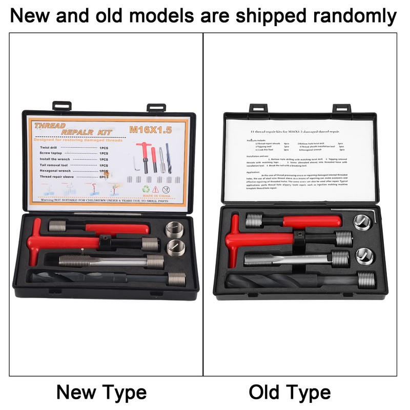 11Pcs M16x1.5 Thread Repair Kit Stainless Steel Drill Helicoil Repair