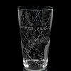 NEW ORLEANS LOUISIANA Engraved City Street Map Beer Pint Glass