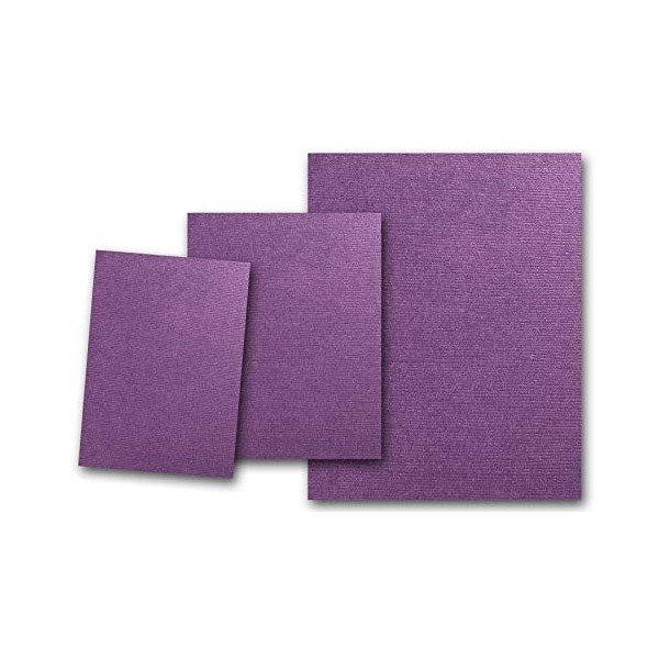 Premium DCS Canvas Textured Plum Purple Card Stock 20 Sheets