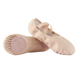 OWANVION Zapatillas de Ballet PU Piel, Zapatos de Ballet para Niñas y Mujeres, Calzado Danza, Suave, Elástica, Ideal para Yoga, Gimnasia, Fiestas