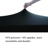 Waysle 8ft Black Fitted Spandex Tablecloths Rectangular Wedding Party Banquet