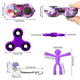 HTSHO Adult Fidget Toys, Fidgets for Teens, Road Trip Activities for Kids, Car Activities for Kids Ages 3-5, 4-8, Toddler Travel Essential (Purple)