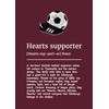 Hearts Football Supporter Definition Print, Edinburgh Football Art, Maroon Fan
