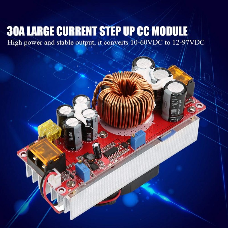 DC-DC Step-Up Converter Boost, DC-DC 10-60V to 12-97V 1500W 30A