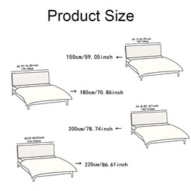 W WWEENUO Stretch Bed Headboard Cover Full Queen King Size, Dustproof Bed Head Protector Cover, Washable Jacquard Headboard Slipcover for Bedroom Decor (Dark Gray, 70.8in/1.8m)