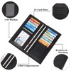 Long Wallet for Men Leather Bifold Card Holder Slim Wallet