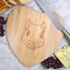'Squirrel Face' Wooden Heart Shaped Chopping/Cutting Board (WB00079407)
