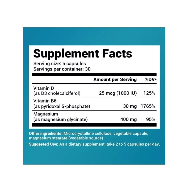 Dr. Berg's Magnesium Glycinate, 3 PACK, 150 Veg Cap each