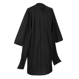 D DODOU Master Graduation Cap and Gown with Tassel Matte Master Regalia for Adult Unisex, Black (45)