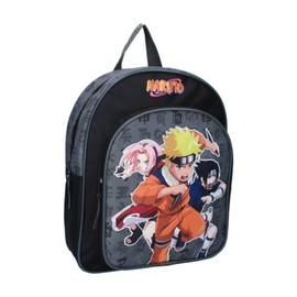 mybagstory - Backpack - Naruto - Grey - Children - School - Nursery - Primary School - School Bag Boys - Size 30 cm - Adjustable Straps - Gift Idea, Grey, 30 cm, gray