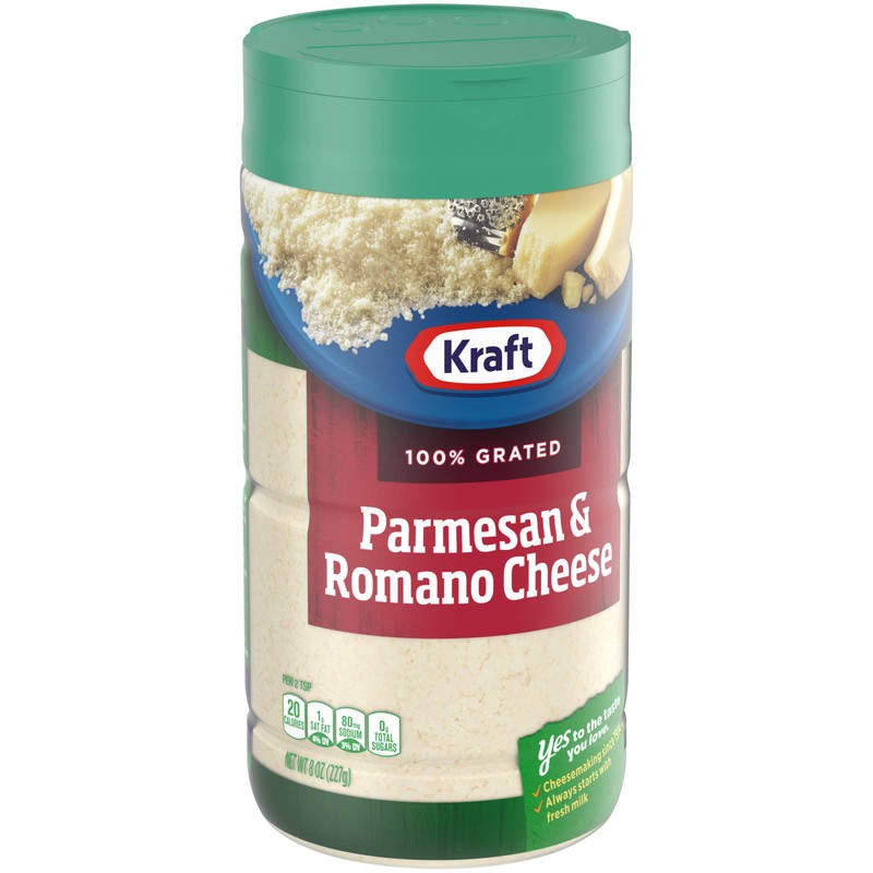 Kraft 100% Grated Parmesan & Romano Cheese Shaker (8 oz