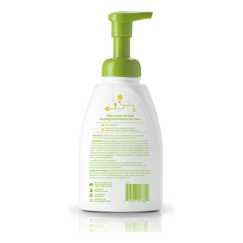 Babyganics Shampoo Y Gel De Baño 2 En 1 Manzanilla