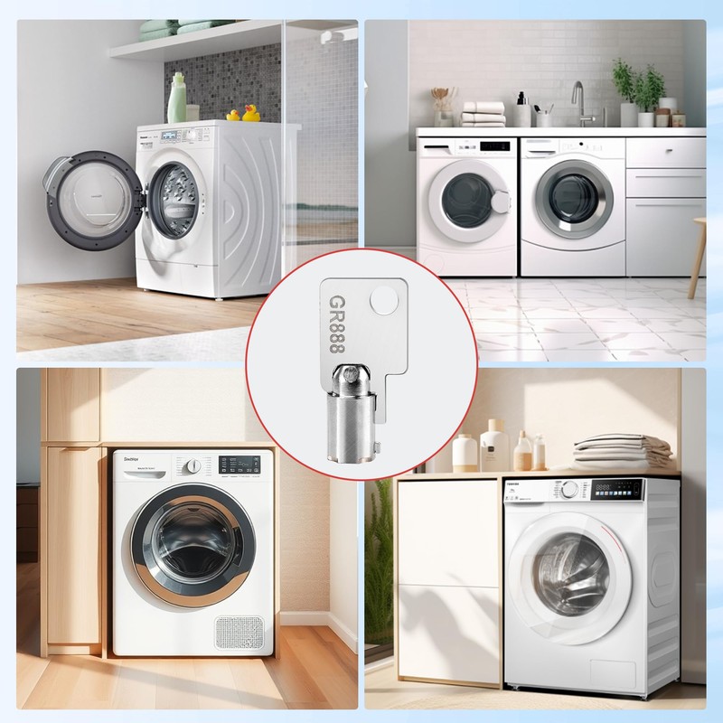 2Pack Coin Laundry Machine Key,GR888,Laundry Key, Replacement for Greenwald Industries,Washing