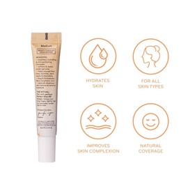 pürlisse Perfect Glow BB Cream Concealer - Hydrating Under Eye Concealer with Jasmine and Goji & Hawthorn Berry - Oil Free Makeup for Dark Circles, Redness & Fine Lines - Light (0.34 oz)