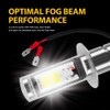 AUXLIGHT H3 LED Fog Light Bulbs 6000K Xenon White, Super
