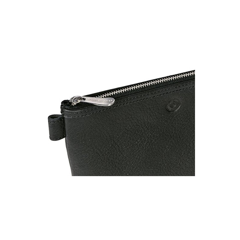 SONNENLEDER High-Quality Cosmetic Bag "Silvretta" Colour: Black *Genuine Leather*