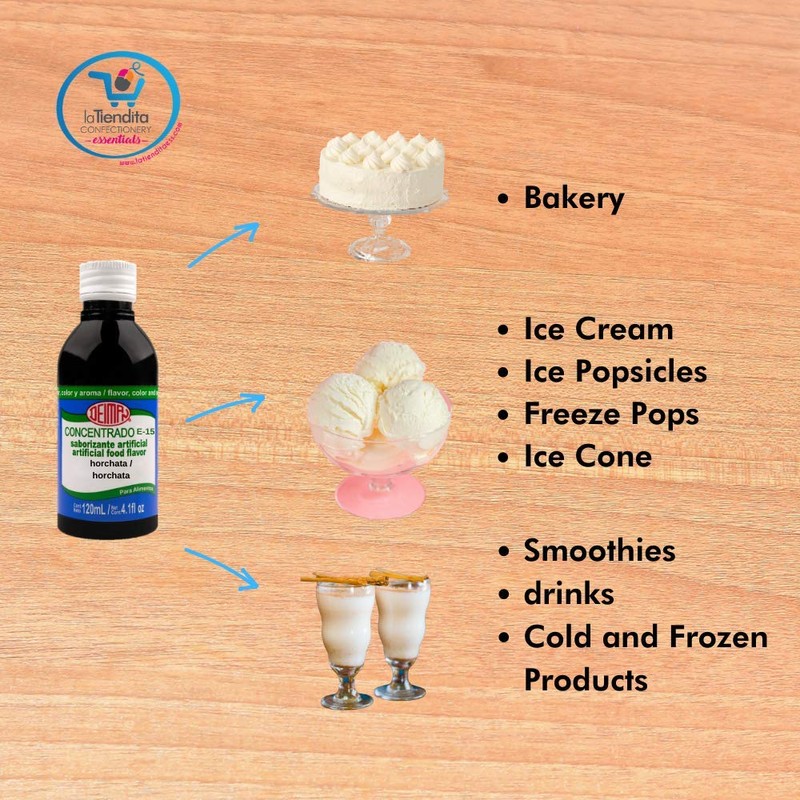 Deiman Artificial Food Flavoring Horchata Concentrate E-15(4 fl oz)
