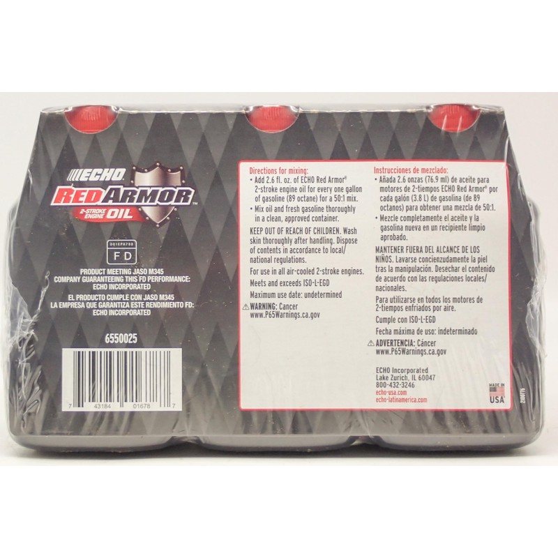 ECHO RED ARMOR 2.5 GALLON MIX TWO STROKE OIL 6