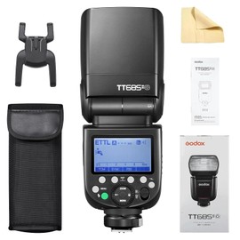 Godox TT685II-O TTL/HSS 1/8000s Speedlite Flash for Olympus Cameras – 2.4G Wireless GN60, TCM Conversion, Quick-Release Lock, External Power Support