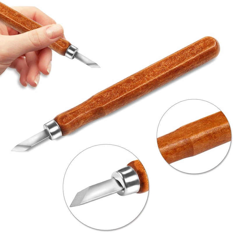AUGSUN Wood Carving Knife Set - 20 PCS Hand Carving