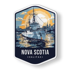 Nova Scotia Canada Halifax Badge Travel Magnet - Car Fridge Locker - 3.5"