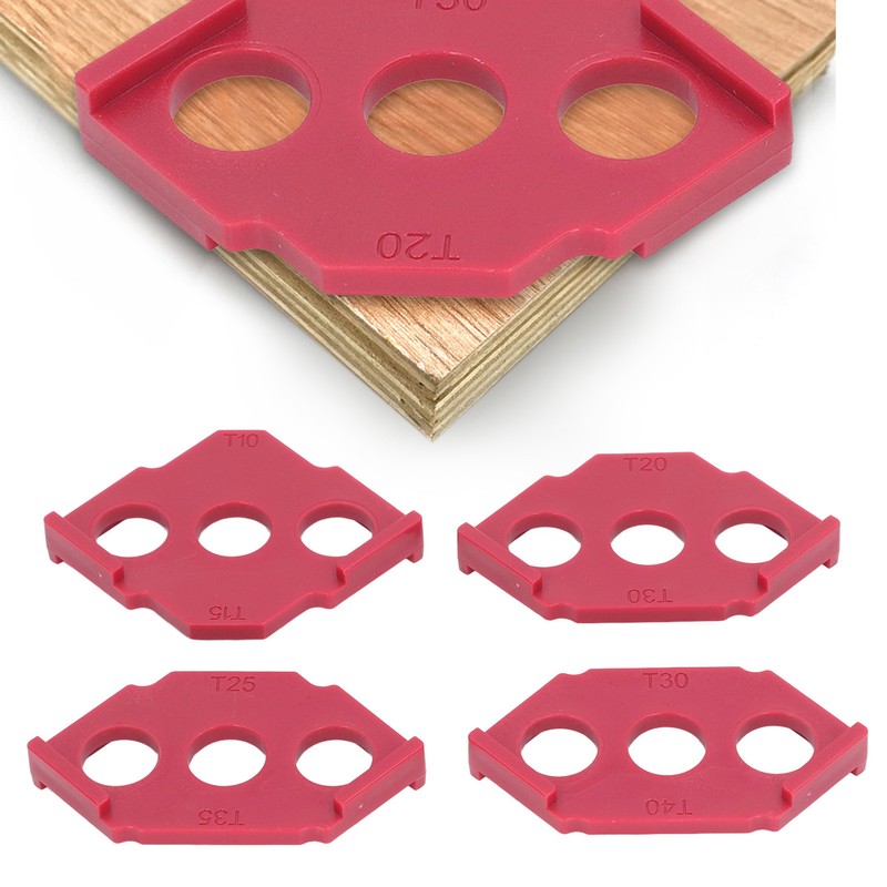 4PCS C Corner Templates Woodworking Router Trimmer Template Straight Bevel