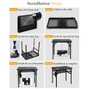 Honagu Folding Grill Table, Height Adjustable Metal Picnic Outdoor Table,