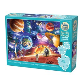 Cobble Hill 3847005 Space Travel, Family Puzzle, 350 Pieces Puzzle with Different Size Puzzle Pieces Including Poster, Generation Puzzle from 9 Years, Planets