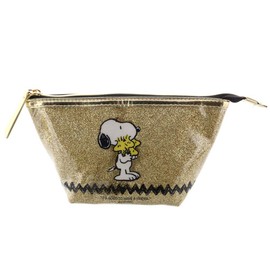 Sunstar Stationery Snoopy Pen Pouch, New Life Collection, Gold S1417355