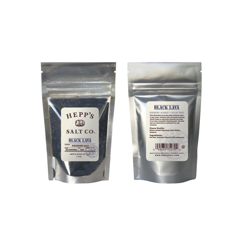 Hepp's Salt Co, Black Lava Salt, 3. oz