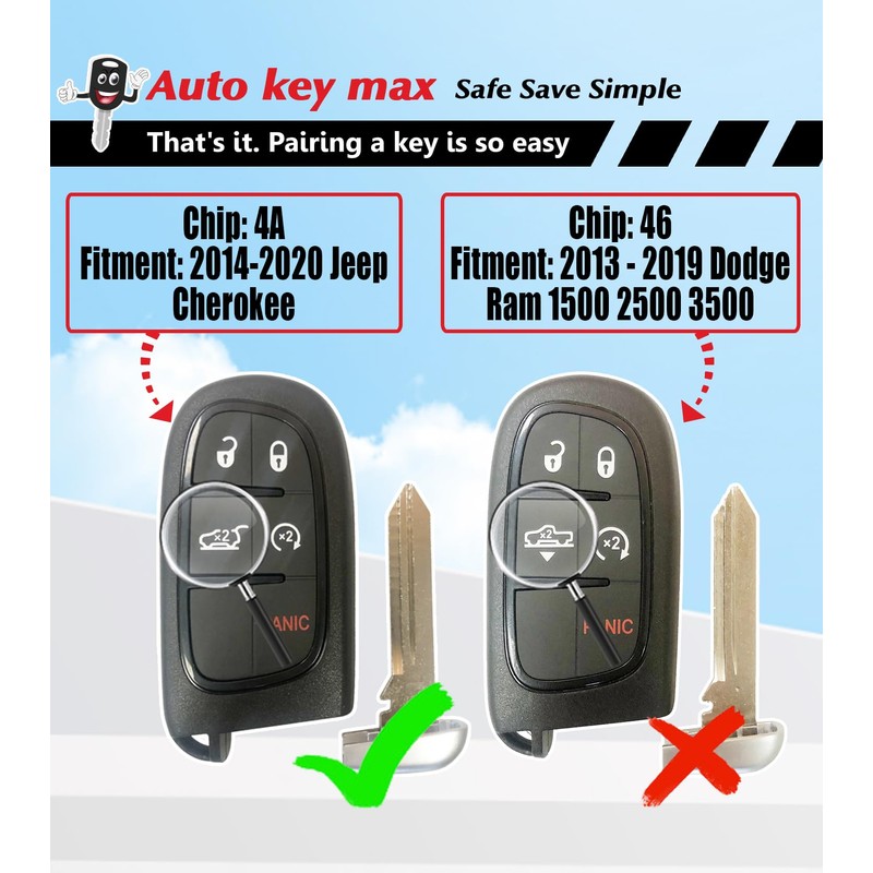 2 Programmable Key fob ,Simple Programmer Tool Compatible for 2014